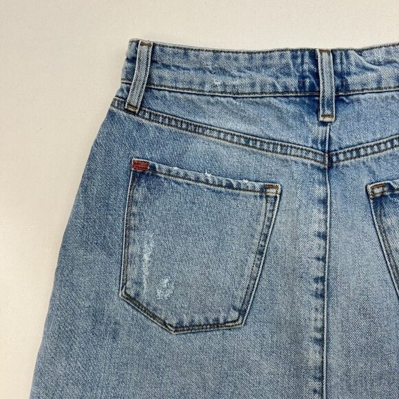 BDG Urban Outfitters Womens Blue Cotton Raw Hem Denim Mini Skirt Size Medium - Picture 7 of 10
